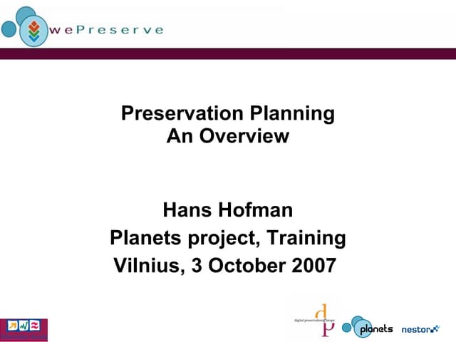 Trm Planets Training Pp Module