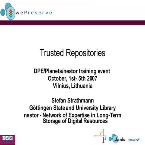 Trm Trusted Repositories