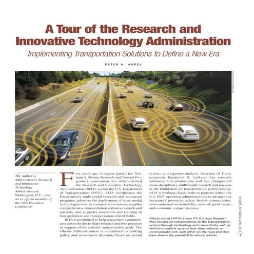 Introduction to the Research and Innovative Technology Administration