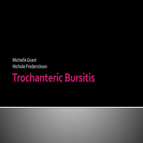 Trochanteric bursitis