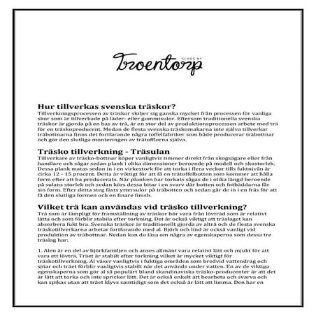 Hur tillverkas svenska träskor? 
