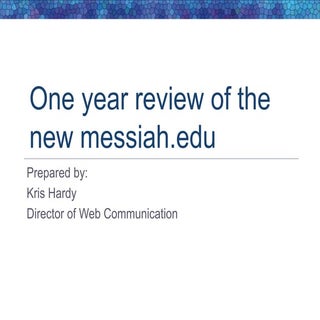 Presentation to the advancement and...