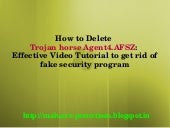 Delete Trojan horse Agent4.AFSZ: St...