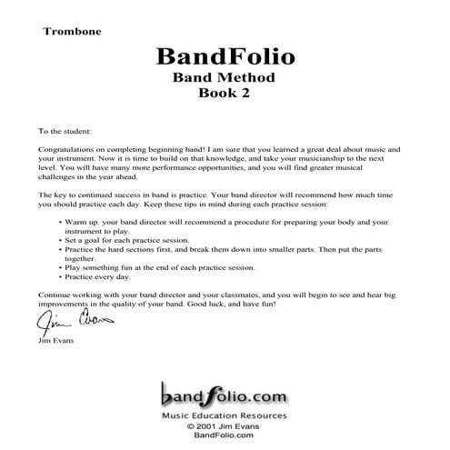 Metodo De Trombone Para Estudiantes De Musica 1 Pdf
