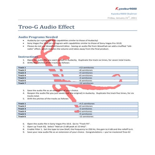 Troo G Audio Effect | PDF