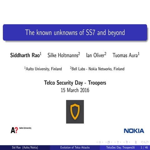 The known unknowns of SS7 and beyond