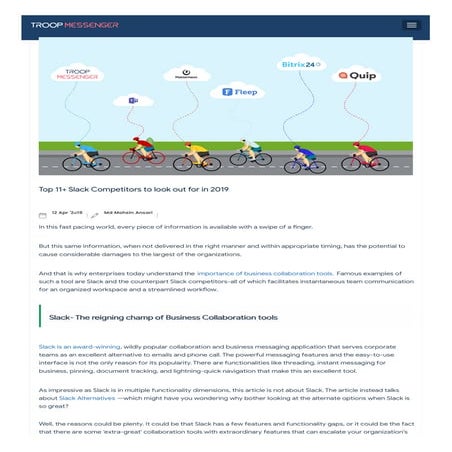 top slack competitors