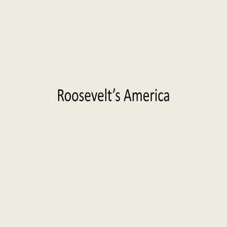 T Roosevelt's America