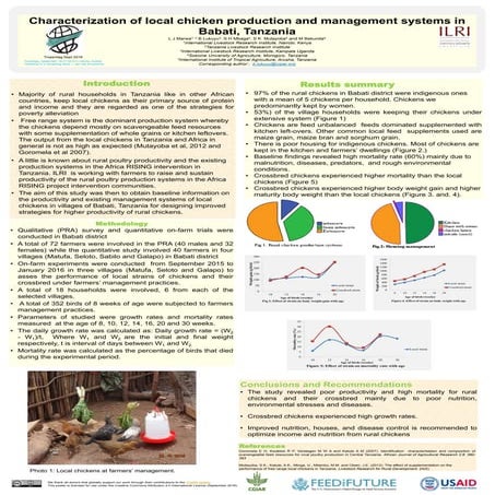 Characterization of local chicken production and management systems in Babati...