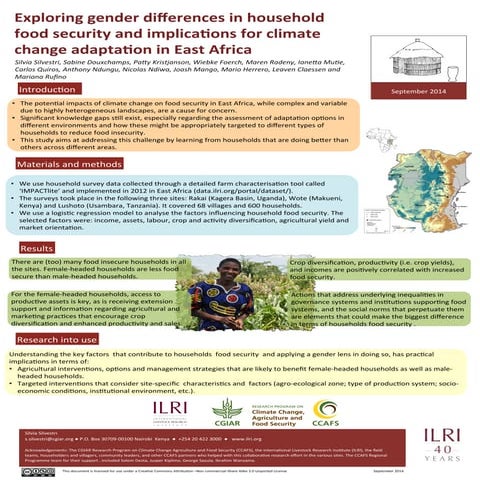 Exploring gender differences in household food security and implications for ...