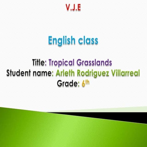 Tropical grasslands 6th