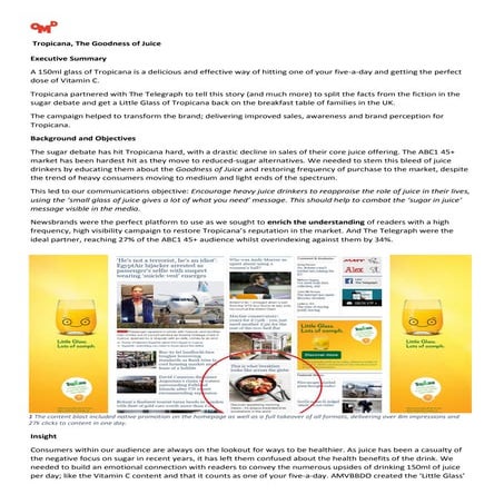 Tropicana case study