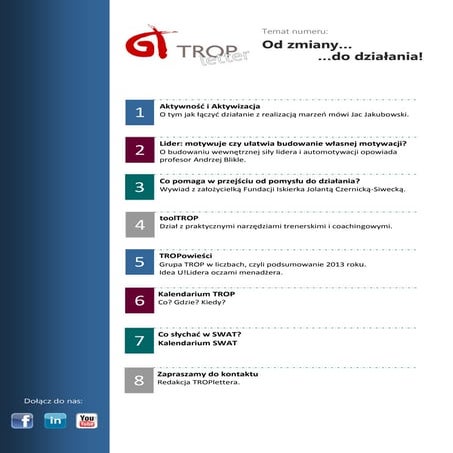 TROPletter - styczen 2014 - Od zmiany… …do działania!