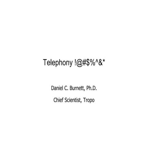 Tropo Presentation at the Telecom API Workshop