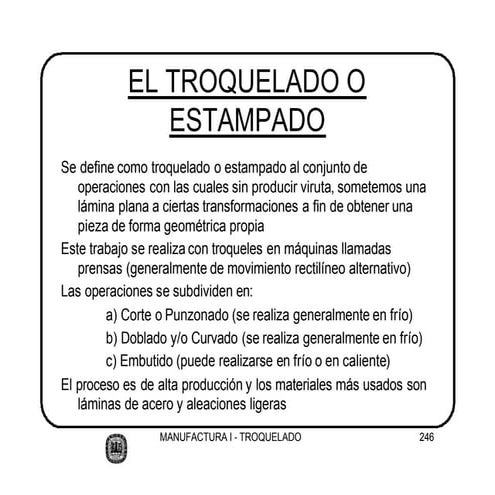 Troquelado | PPTX