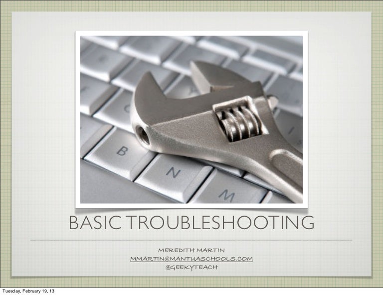 Basic Computer Troubleshooting