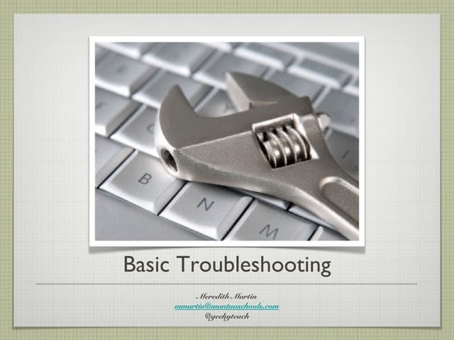 Basic Computer Troubleshooting