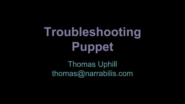 Troubleshooting Puppet