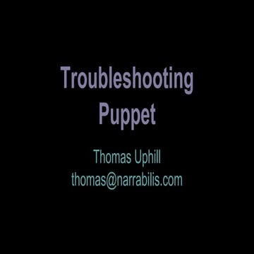 Puppet Troubleshooting