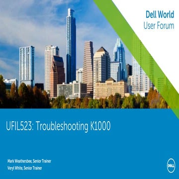 Troubleshooting K1000