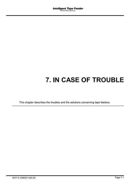 Troubleshooting smt tape feeders