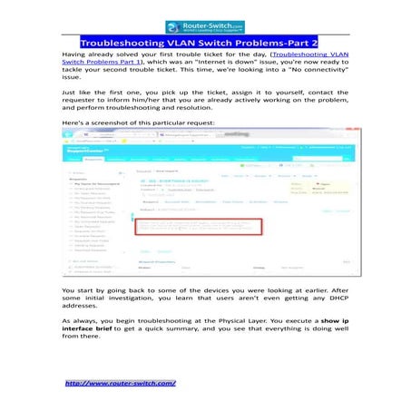 Troubleshooting vlan switch problems part2