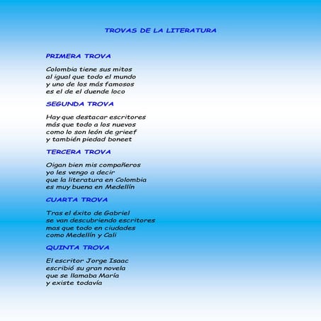 Trovas de la literatura
