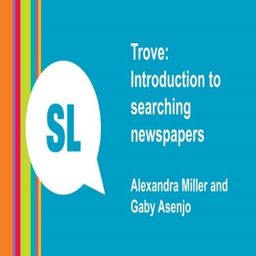 Trove: Introduction to searching newspapers