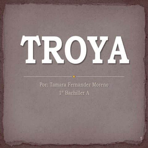 Troya ardiendo, nos legó el verbo de Homero