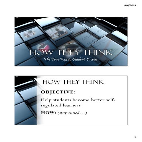 D2L Connection Keynote: How They Think: the True Key to Student Success