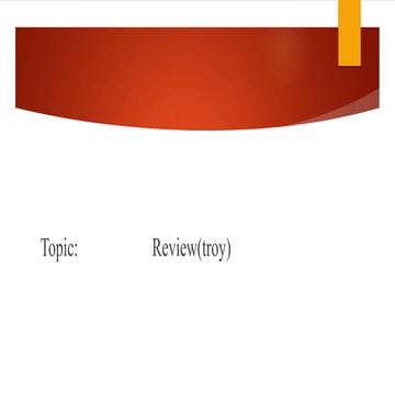 Troy review and summary