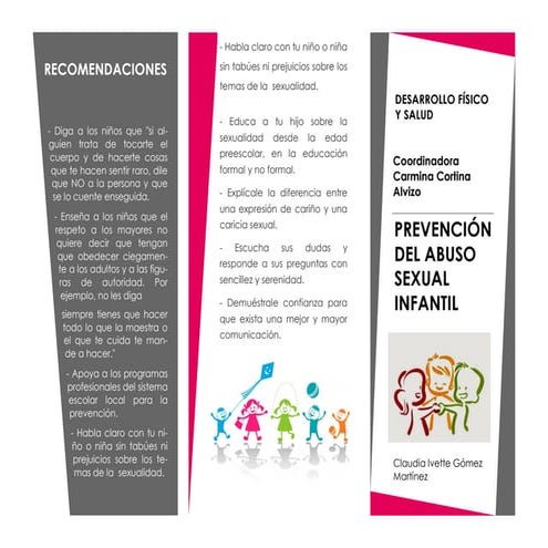 Triptico: el abuso sexual infantil | PDF