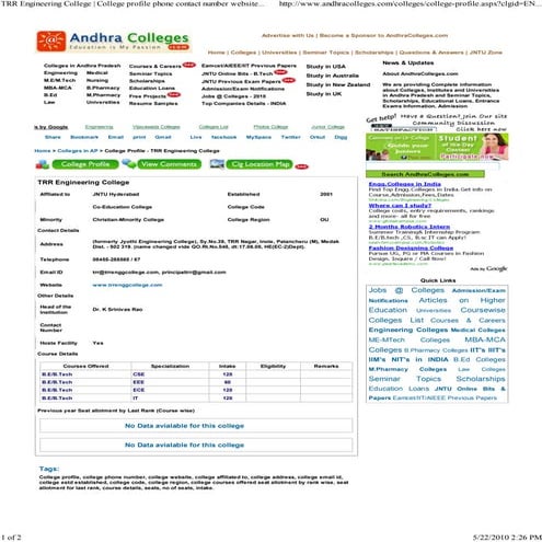 Trr Engineering College