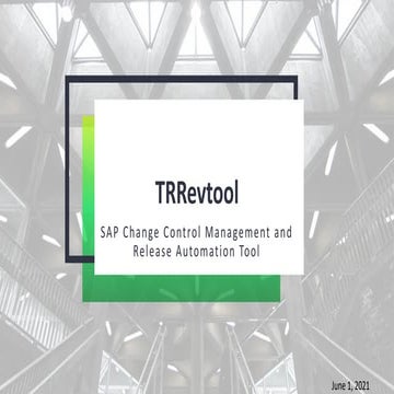 SAP Change Control Management & TR import automation tool