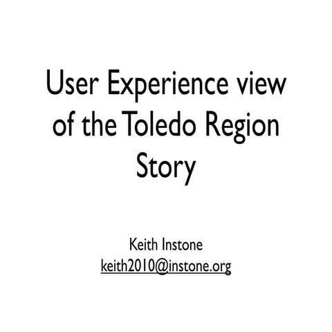 Toledo Regional Story - User Experience