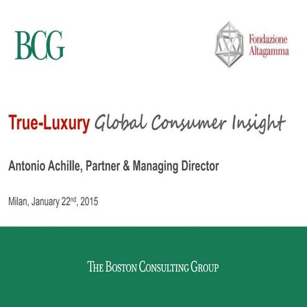 True Luxury - 2014/2015 - BCG