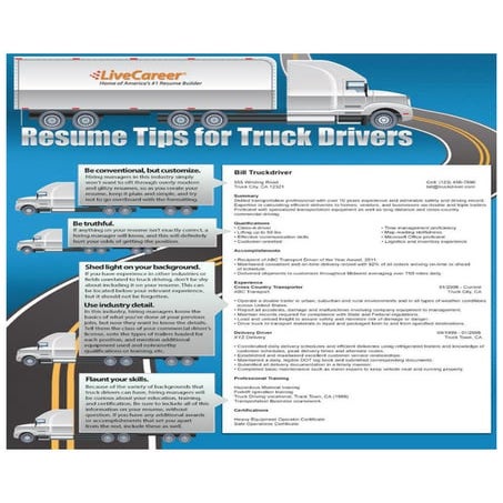 Resume Tips for Truck Drivers