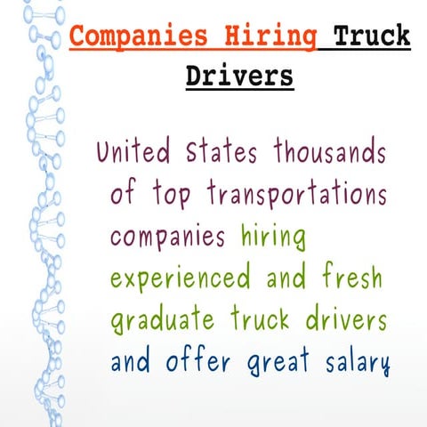 Truck driving jobs in united states