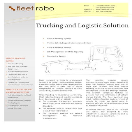 Trucking and Logistics Solution
