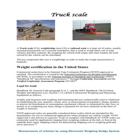Truck scale