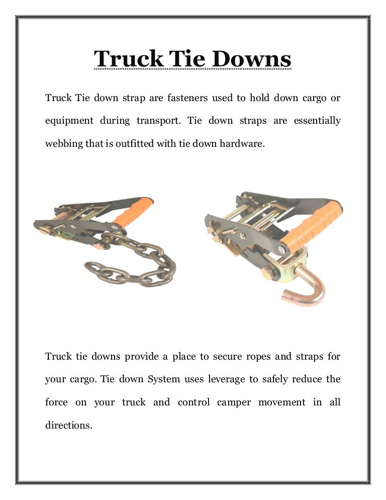 Truck Tie Downs