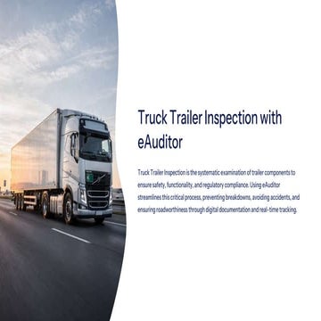 Truck Trailer Inspection with eAuditor Audits and inspections | PDF