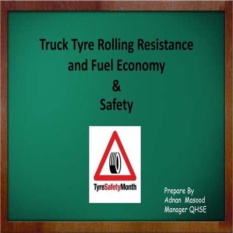 Truck tyre rolling resistance