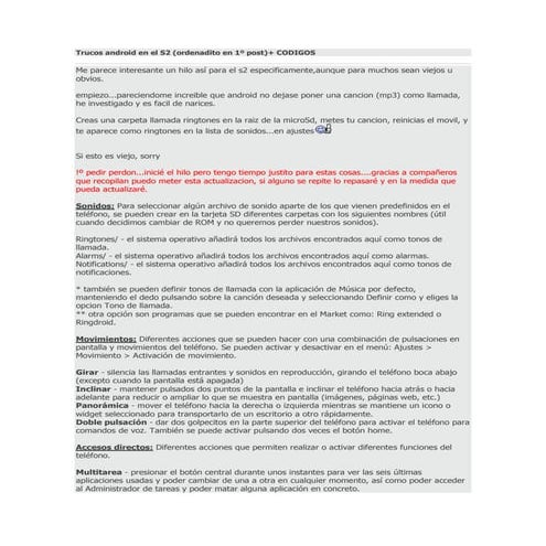 Trucos de android