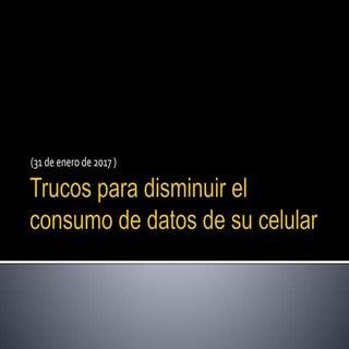 Trucos para disminuir el consumo de...