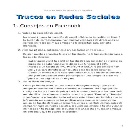Algunos trucos redes sociales (facebook, twitter, instagram - 2016)
