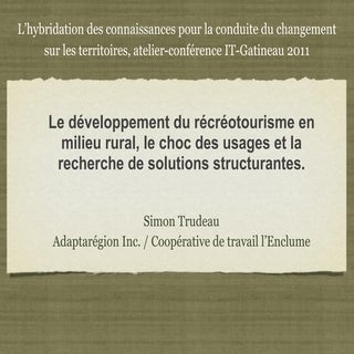 TRUDEAU, S. Le développement du réc...