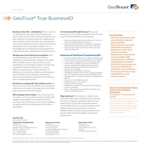 GeoTrust True BusinessID - Learn About It