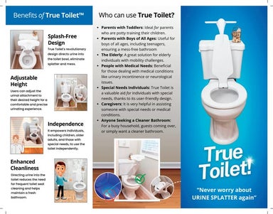 True Toilet - Innovative Toilet Seat with Urinal Attachment