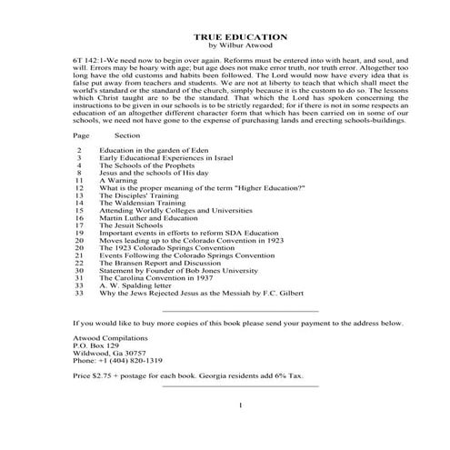 True education (atwood)